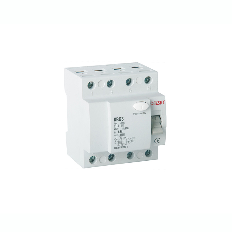 Выключатель дифференциальный (УЗО) KRC3 3P+N.40A AC TYPE 6KA